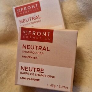 NWT Upfront Cosmetics SET Unscented Neutral Shampoo and Conditioner Bars